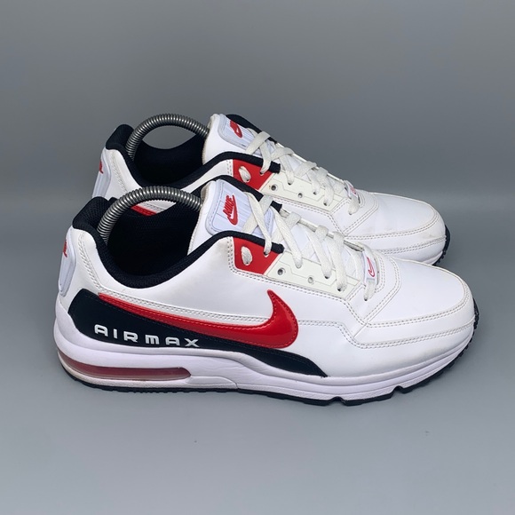Nike Air Max LTD 3 White Red Black Running Shoes BV1171‑100 Men’s Sz 9.5